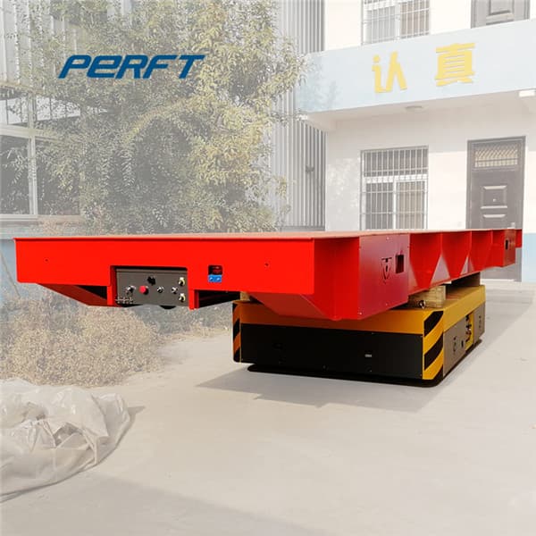 Heat Insulating Electric Flat Cart For Steel Rolls Warehouse